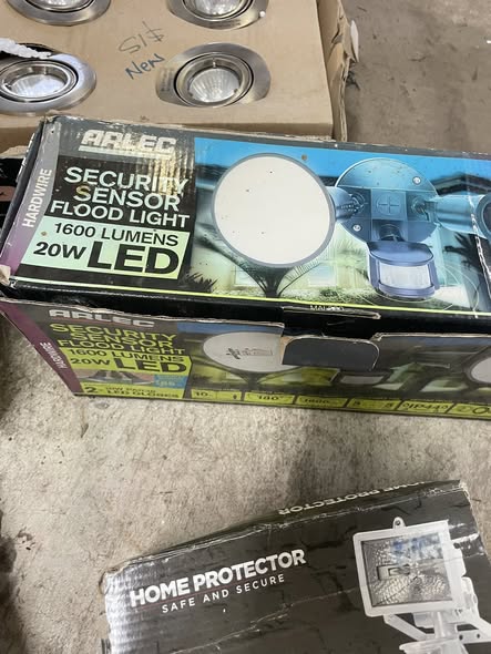 Arlec security flood light box and Home Protector box